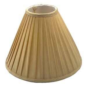 Vintage Pleated Silk Empire Lampshade Gold Handmade 8" x 11" UNO Fitter